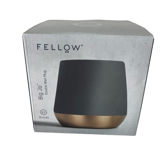 Fellow Other - Big Jo' Double Wall Ceramic Coffee Mug Matte Black 12 Oz